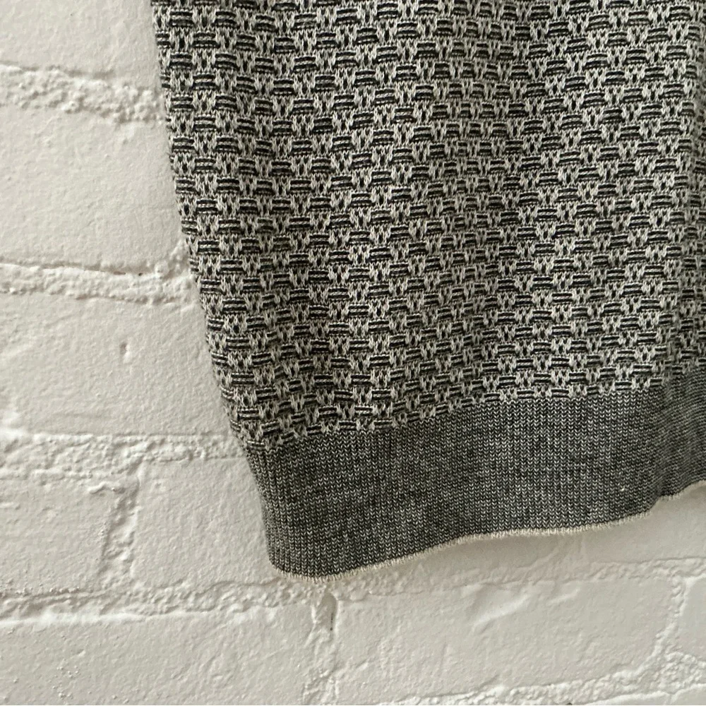 Mens Vintage Cotton Linen Blend Sweater Vest V-Neck Made In Italy Size XL Tan - Picture 11 of 14